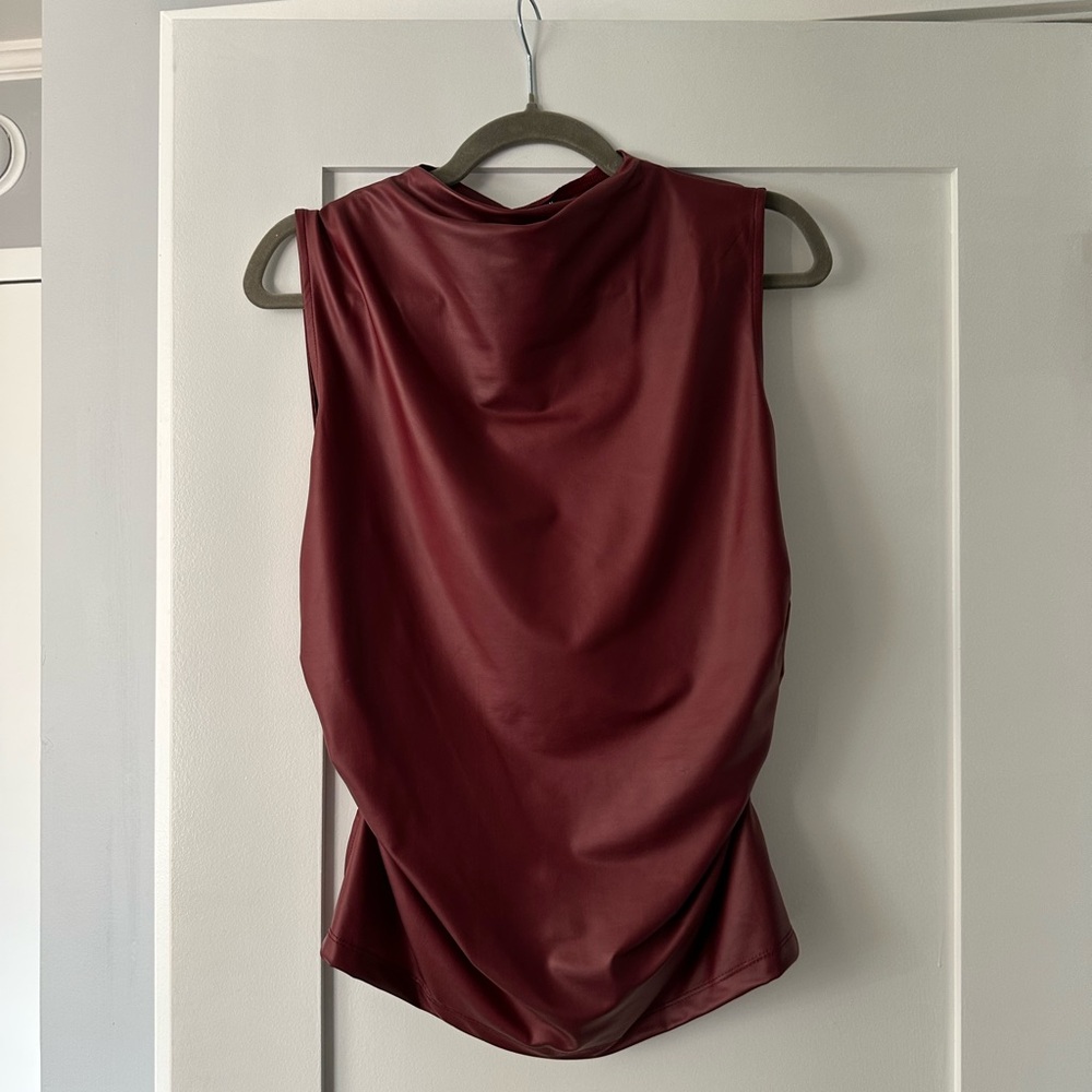 Leather Red Top